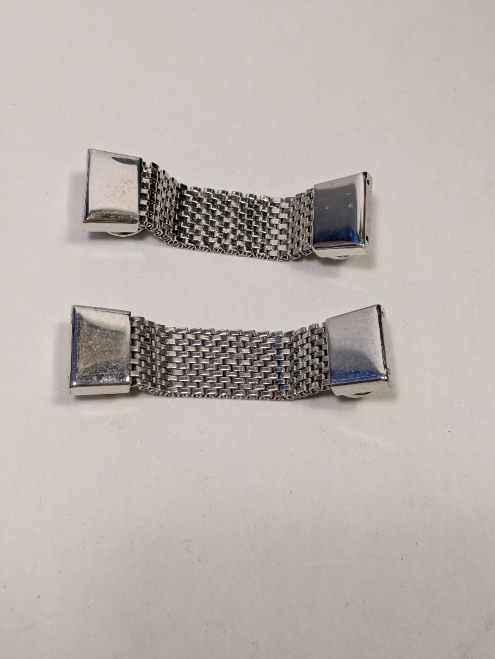 Swank Mesh Snap Cuff Links Vintage Snap Style Wraparound Mens Preppy Party